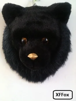 имитация головы медведя модель полиэтилена и меха реальная жизнь голова черного медведя настенный подарок pandent 24x24cm xf962