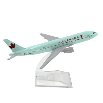 Самолет из сплава в масштабе 1/400 Boeing 777 Air Canada 16 см Модель самолета B777 Игрушки Украшения Коллекция детских подарков