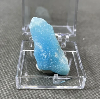 НОВИНКА! 100% натуральный минерал Голубой арагонит образцы камней и кристаллов целебные кристаллы кварца из Китая (размер коробки 3,4 см)