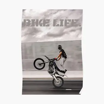 Плакат с изображением велосипедной жизни, Забавный домашний декор, современное винтажное художественное украшение, Настенная роспись без рамки