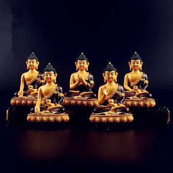 Изысканный китайский набор характерных картин маленькая статуя Будды Амитабха фармацевт Будда Шакьямуни Будда не двигается Будда