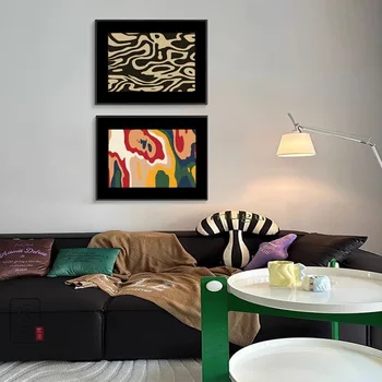 40x60 Подвесная картина художника, французский ретро фон для гостиной, украшение стен, картина, ниша, абстрактная дизайнерская фреска 60x80