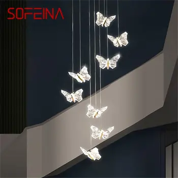 SOFEINA Nordic Butterfly Люстры Современные светильники Подвесные светильники Домашняя светодиодная подсветка для лестничного холла