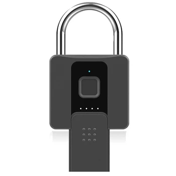 1 Шт Складской Навесной Замок Smart Fingerprint Padlock Водонепроницаемый APP Remote Unlock USB Интерфейс Зарядки Взломанный Замок