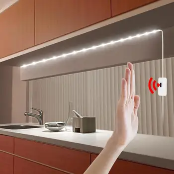Датчик движения ручной развертки, светодиодная подсветка шкафа, USB 5V, 1m, 2m, 3m, 4m, 5m для кухни, спальни, ванной Комнаты, шкафа, декоративной лампы
