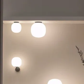 Фонарь Настенный светильник Дания Дизайн Минималистичный стеклянный настенный арт-декор лампа E27 Спальня Лестница Проход Фон белый прикроватный светильник