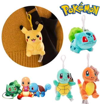 Аниме-брелок Pokemon Pikachu Bulbasaur, Милая кукла, игрушка, брелок, Модная Детская сумка, Мягкий Орнамент, Брелок для автомобиля, кулон, подарок