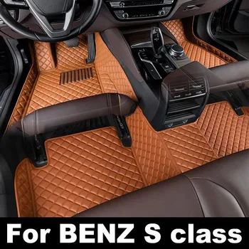 Автомобильные коврики для BENZ S class W221 2004-2013 2005 2006 2007 Пользовательские автоматические Накладки для ног автомобильные ковровые покрытия аксессуары для интерьера