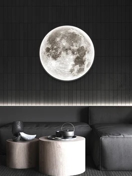 Настенный светильник Moon Современная минималистичная настенная живопись Лампа для гостиной Фоновый настенный светильник Роскошная декоративная лампа