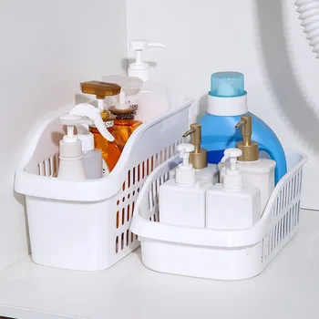 Многофункциональная корзина для хранения геля для душа и шампуня в ванной комнате, с дренажными отверстиями и ручками, выдолбленная конструкция