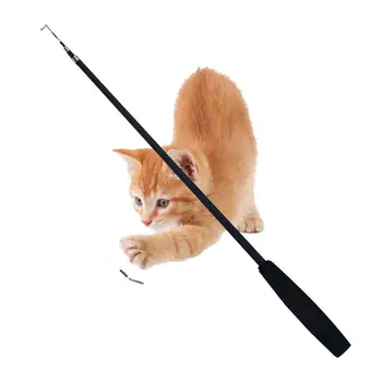Выдвижная кошачья палочка, Сменные игрушки-дразнилки, 4-секционная палочка 