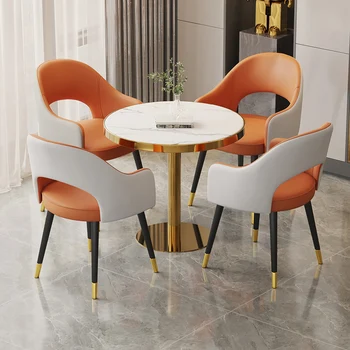 Дизайн Современный обеденный стул Балкон Кухня Банкетный столик Скандинавские стулья Роскошные Простые шезлонги Мебель для зала HD50CY