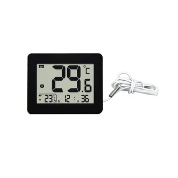 Цифровой двойной термометр Наружный Внутренний термометр для детской комнаты престарелых Электронный регулятор температуры Черный