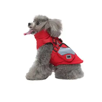 Куртка для домашних животных с карманом на молнии, Уютные Зимние Куртки для собак со Светоотражающим дизайном для маленьких Средних домашних животных, Мягкие и Теплые для непогоды