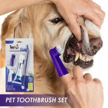 Зубные щетки и зубная паста для собак, щенков и котенков, предметы первой необходимости для чистки зубов, полный набор по уходу за зубами для магазина, больницы, приюта для домашних животных